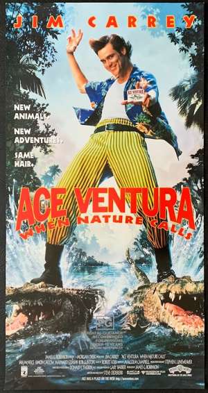 Ace Ventura When Nature Calls Daybill Poster Original ROLLED 1995 Jim Carrey
