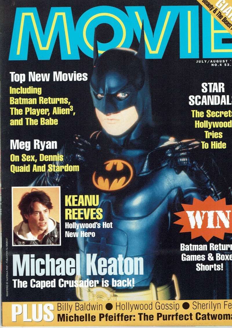 All About Movies - Batman Returns Movie Magazine Number 4 Michael Keaton