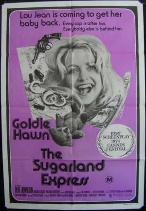 The Sugarland Express One Sheet Movie poster Goldie Hawn Purple ART