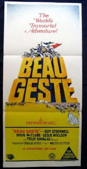 Beau Geste Poster Original Daybill 1966 Doug McClure Telly Salvalas