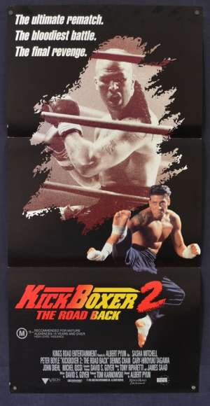 Kickboxer 2 The Road Back 1991 Rare Daybill movie poster Sasha Mitchell
