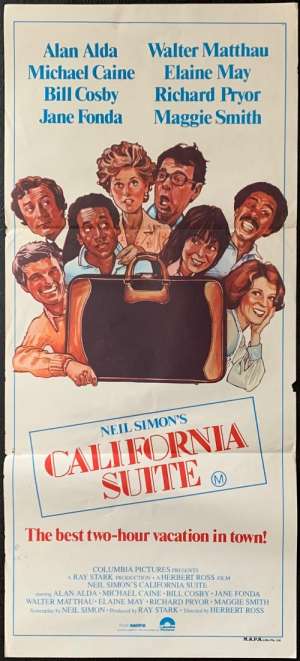 California Suite Poster Original Daybill 1978 Michael Caine Alan Alda Neil Simon