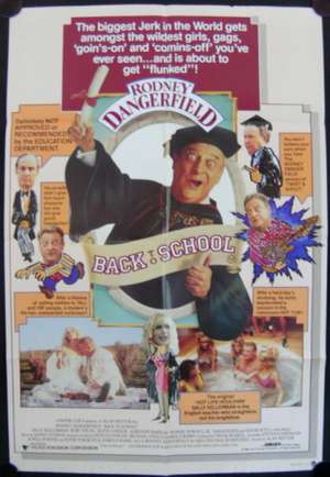 Back To School Poster Original One Sheet 1986 Rodney Dangerfield Sally Kellerman