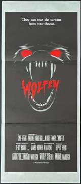 Wolfen 1981 Daybill movie poster Werewolf Best art Horror Albert Finney