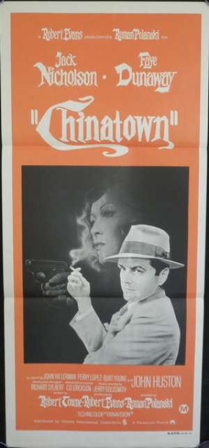 Chinatown 1974 Daybill movie poster Jack Nicholson Faye Dunaway