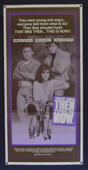 That Was Then This Is Now 1985 movie poster Daybill Emilio Estevez The Outsiders