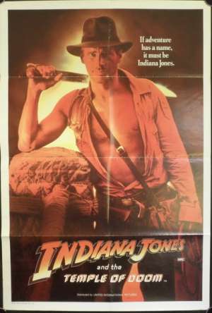 Indiana Jones And The Temple Of Doom 1984 One Sheet movie poster Harrison Ford