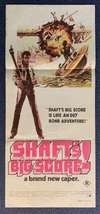 Shaft&#039;s Big Score Poster Original Daybill 1972 Richard Roundtree Gordon Park