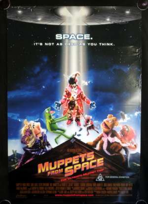 The Muppets From Space Movie Poster One Sheet Kermit Miss Piggy