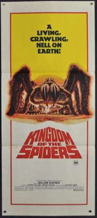 Kingdom Of The Spiders Movie Poster Original Daybill 1977 William Shatner Horror