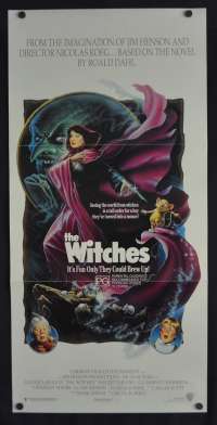 The Witches Poster Original Daybill 1990 Anjelica Huston Roald Dahl