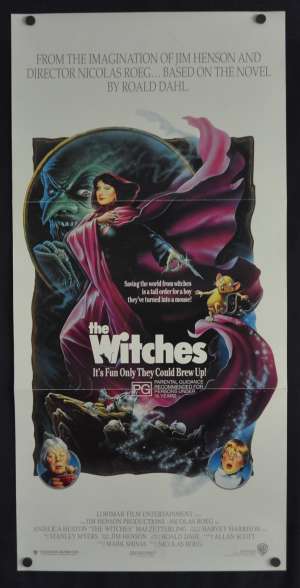 The Witches Poster Original Daybill 1990 Anjelica Huston Roald Dahl
