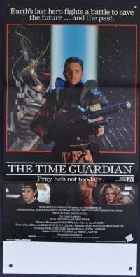 The Time Guardian Movie Poster Original Daybill 1987 Tom Burlinson Nikki Coghill
