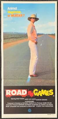 Road Games 1981 movie poster Daybill Jamie Lee Curtis Stacey Keach