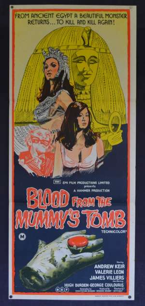Blood From The Mummy&#039;s Tomb Poster Daybill Original 1971 Hammer Horror