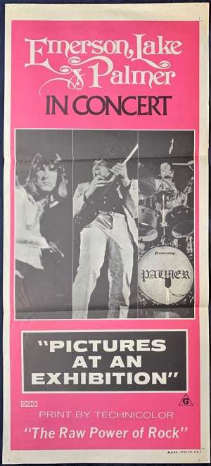 Emerson Lake &amp; Palmer In Concert Poster Original Daybill 1981 Rare Music Doco