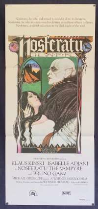 Nosferatu The Vampyre Poster Original Daybill 1979 Klaus Kinski Isabelle Adjani Horror