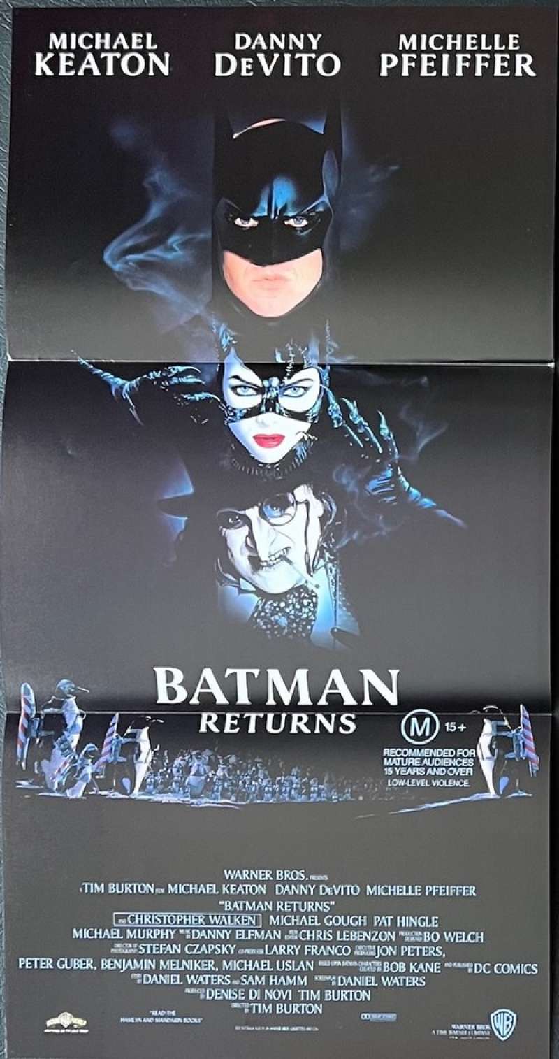 All About Movies - Batman Returns Movie Poster Original Daybill 1992  Michael Keaton Michelle Pfeiffer