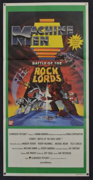 Machine Men Battle Of The Rock Lords Movie Poster Original Daybill 1986 Gobots