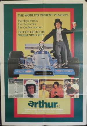 Arthur Movie Poster Original One Sheet 1981 Dudley Moore Liza Minnelli John Gielgud