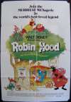 Robin Hood Poster Disney Original One Sheet 1983 Re-Issue Animation