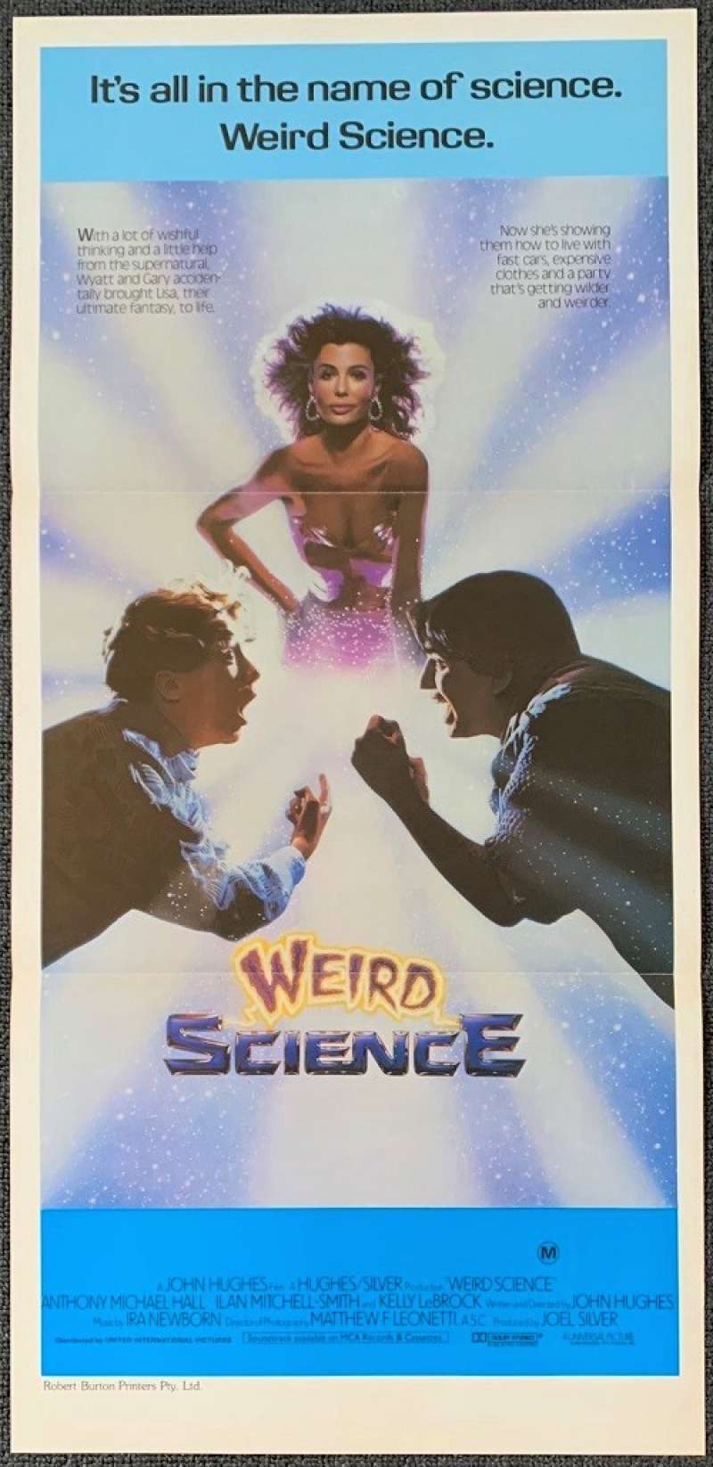 RARE 1984 WEIRD SCIENCE MOVIE PROMO STICKER JOHN HUGHES KELLY LEBROCK