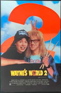 Waynes World 2 Poster Original Daybill 1992 Mike Myers Dana Carvey Christopher Walken