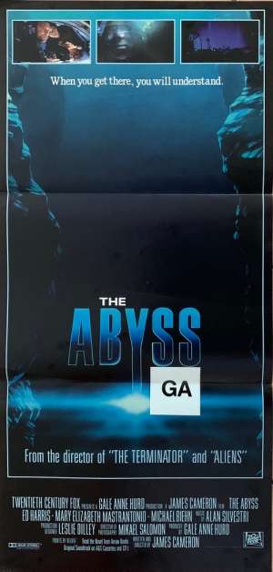 The Abyss Poster Original Daybill 1989 Ed Harris James Cameron Alien Sci-Fi