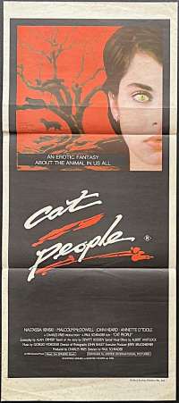 Cat People Movie Poster Original Daybill 1982 Nastassja Kinski David Bowie