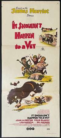 It Shouldn't Happen To A Vet Poster Original Daybill 1976 Herriot