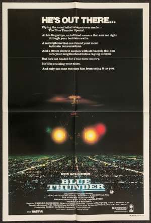 Blue Thunder Movie Poster Original One Sheet 1983 Roy Scheider