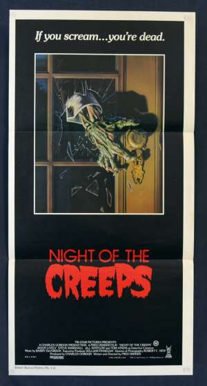 Night Of The Creeps poster Daybill Jason Lively Zombies Horror