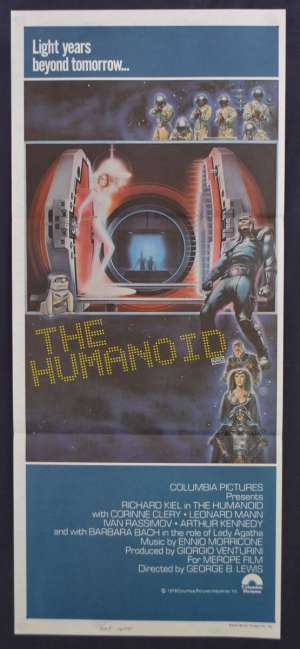 The Humanoid Movie Poster Original Daybill 1979 Richard Kiel Barbara Bach
