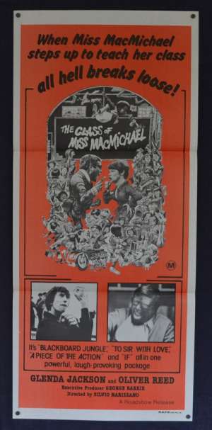 The Class Of Miss MacMichael movie poster Daybill Glenda Jackson Oliver Reed