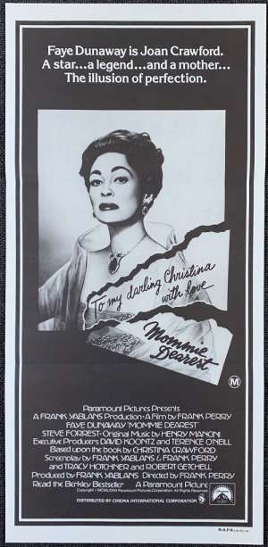 Mommie Dearest Poster Original Daybill 1981 Faye Dunaway Joan Crawford