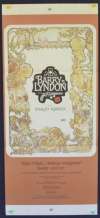 Barry Lyndon 1975 Ryan O'Neal Stanley Kubrick Daybill movie poster