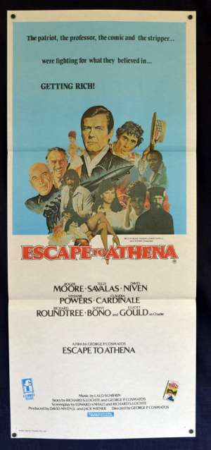 Escape To Athena Poster Original Daybill 1979 Roger Moore David Niven