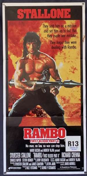 Rambo First Blood Part II Movie Poster Daybill Sylvester Stallone
