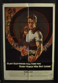 Every Which Way But Loose 1978 One Sheet movie poster USA Eastwood Bob Peak art