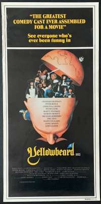 Yellowbeard Poster Original Daybill 1983 Monty Python Marty Feldman