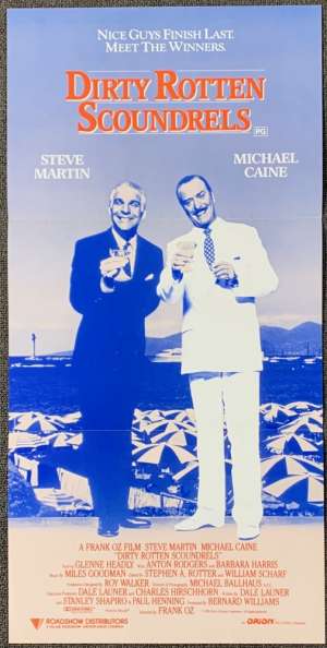 Dirty Rotten Scoundrels Poster Original Daybill 1988 Michael Caine Steve Martin