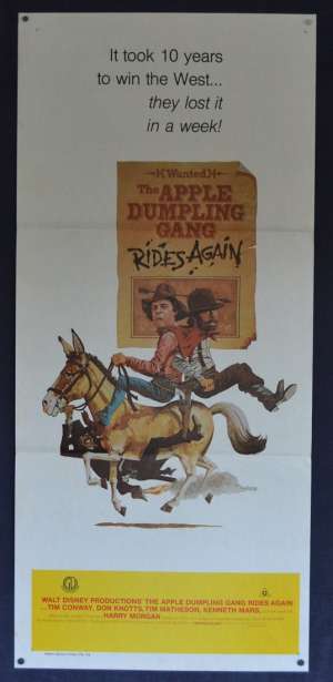 The Apple Dumpling Gang Rides Again Movie Poster Original Daybill Tim Conway