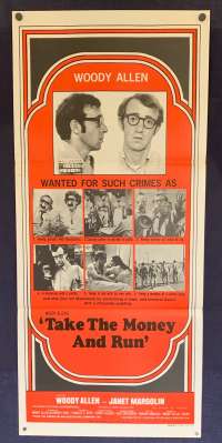 Take The Money And Run Poster Original Daybill 1969 Woody Allen Janet Margolin