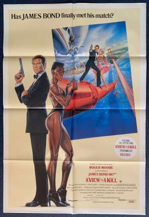 A View To A Kill Poster Original One Sheet 1985 Roger Moore James Bond Duran Duran