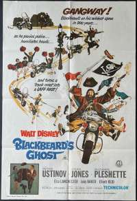 Blackbeard&#039;s Ghost Poster Original One Sheet 1976 Re-Release Peter Ustinov Disney