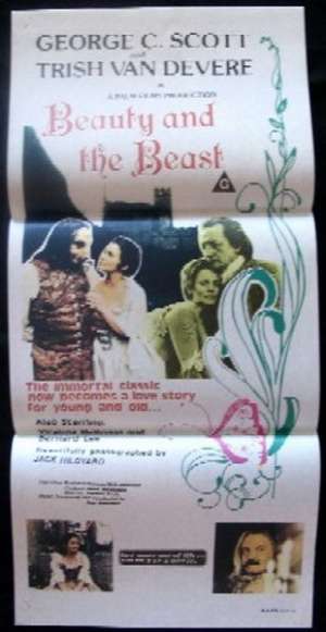 Beauty And The Beast Movie Poster Original Daybill George C Scott 1976