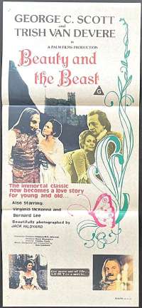 Beauty And The Beast Movie Poster Original Daybill George C Scott 1976