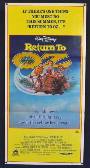 Return To Oz Poster Original Daybill 1985 Nicol Williamson Drew Struzan Art