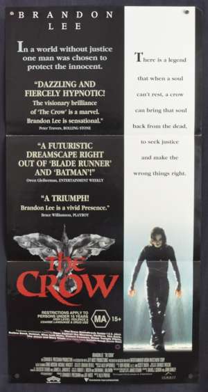 The Crow Movie Poster Original Daybill 1994 Brandon Lee