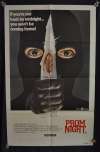 Prom Night Movie Poster Original One Sheet 1980 Jamie Lee Curtis Slasher